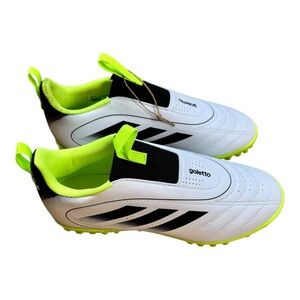 Adidas Goletto IX TF Kids Soccer Cleats Youth 2.5 New With Box Neon Black White